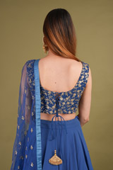Dark Blue  Embellished LehengaDSC00710