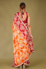 Rust Bandhani SareeDSC07318