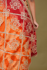 Rust Bandhani SareeDSC07319