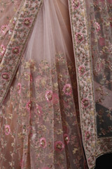 Pink Net Embroidered SareeIMG_1292