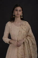 Beige Chikankari Anarkali_SUB8030