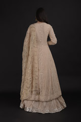 Beige Chikankari Anarkali_SUB8041