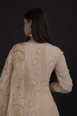 Beige Chikankari Anarkali_SUB8042