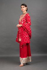 Red Embellished Sharara Set_DSC8838-Edit