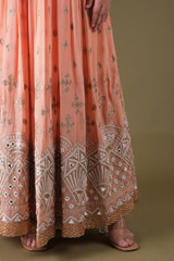 Peach Anarkali With DupattaDSC04150