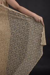 Beige Pearl Embroidered Saree_DTR2704