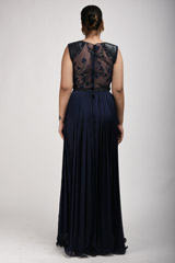 Navy Blue Embellished Gown_SUB9854