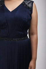 Navy Blue Embellished Gown_SUB9864