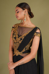 Black Saree GownDSC07155