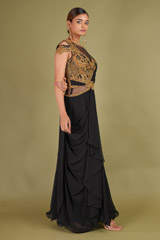 Black Saree GownDSC07158