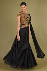 Black Saree GownDSC07159