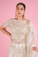 Ivory Embroidered Kurta SetDSC04990