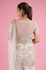 Ivory Embroidered Kurta SetDSC04998