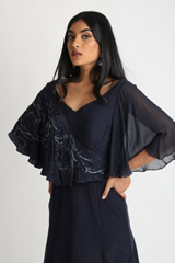 Navy Blue Cape GownIMG_1776