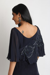 Navy Blue Cape GownIMG_1778
