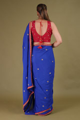 Blue Embroidered SareeDSC09541