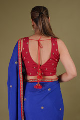 Blue Embroidered SareeDSC09542
