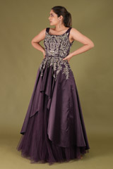 Purple Crystal Embellished GownDSC05023