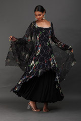 Black High Low Gown