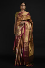 Golden Silk Saree_SUB1251