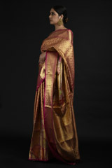 Golden Silk Saree_SUB1253