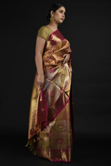 Golden Silk Saree_SUB1254