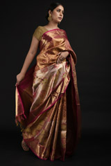 Golden Silk Saree_SUB1258