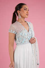 Blue Cap Sleeve AnarkaliDSC04701