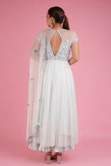 Blue Cap Sleeve AnarkaliDSC04704