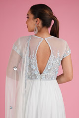 Blue Cap Sleeve AnarkaliDSC04705