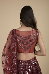 Maroon Foil Gota Lehenga_SUB7922