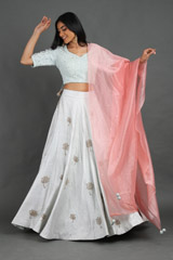 Light Blue Zari Embroidered Lehenga SetIMG_1693