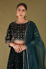 Zari Mirror Embroidered LehengaDSC04809