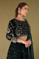 Zari Mirror Embroidered LehengaDSC04812