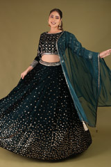 Zari Mirror Embroidered LehengaDSC04814