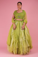 Shades of Green LehengaDSC02480