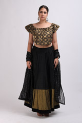 Black Silk Zari LehengaIMG_0090