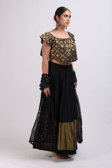Black Silk Zari LehengaIMG_0092