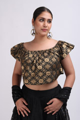 Black Silk Zari LehengaIMG_0098