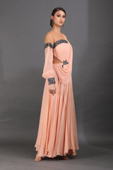 Peach Silk GownIMG_0384