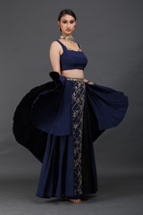 Royal Blue Embellished Top Bottom SetIMG_0209