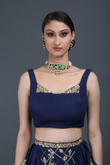 Royal Blue Embellished Top Bottom SetIMG_0210