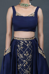 Royal Blue Embellished Top Bottom SetIMG_0212