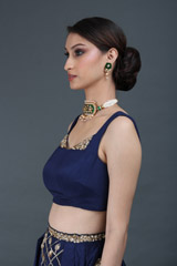 Royal Blue Embellished Top Bottom SetIMG_0220