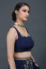 Royal Blue Embellished Top Bottom SetIMG_0221