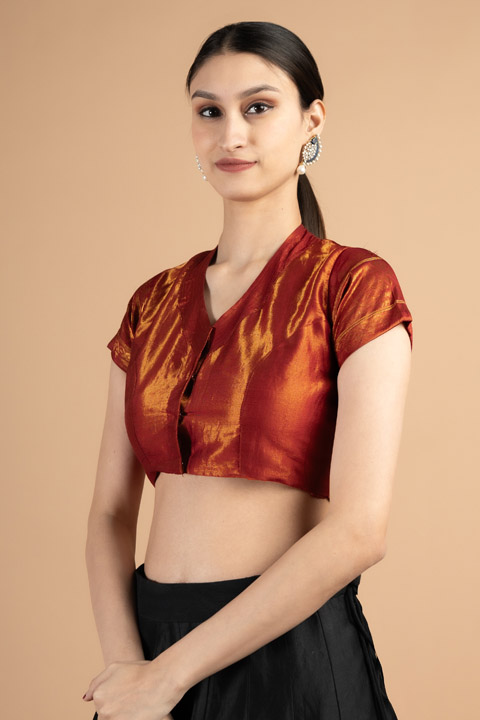Maroon Gold Blouse