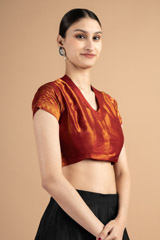 Maroon Gold BlouseDSC00943