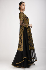 Black Embroidered Kurta Set_SUB9680