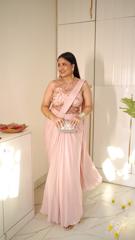 Pink Saree Gown