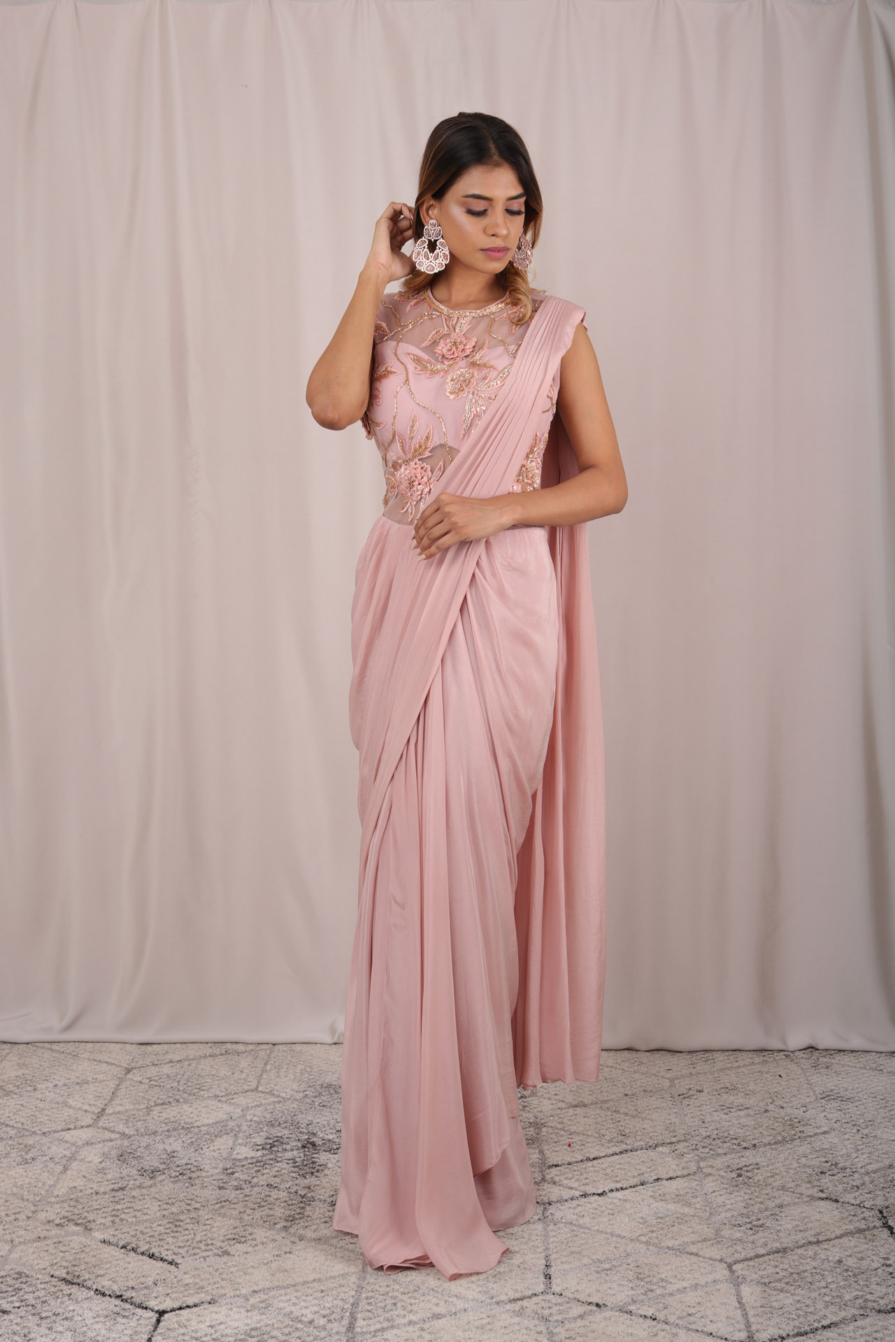 Unleash Your Inner Fashionista With Quirky Pre-Draped Saree – Fabcurate